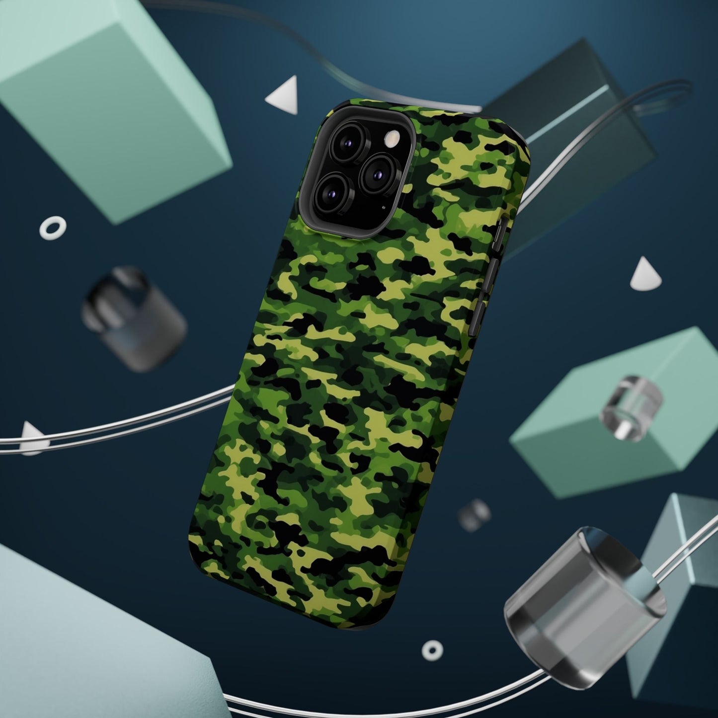 Green Woodland Camouflage – MagSafe iPhone Case, Slim and Shockproof - BOGO Cases