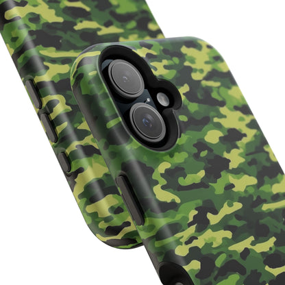 Green Woodland Camouflage – MagSafe iPhone Case, Slim and Shockproof - BOGO Cases