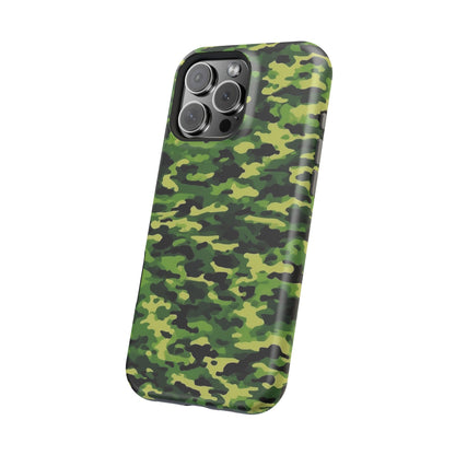 Green Woodland Camouflage – MagSafe iPhone Case, Slim and Shockproof - BOGO Cases