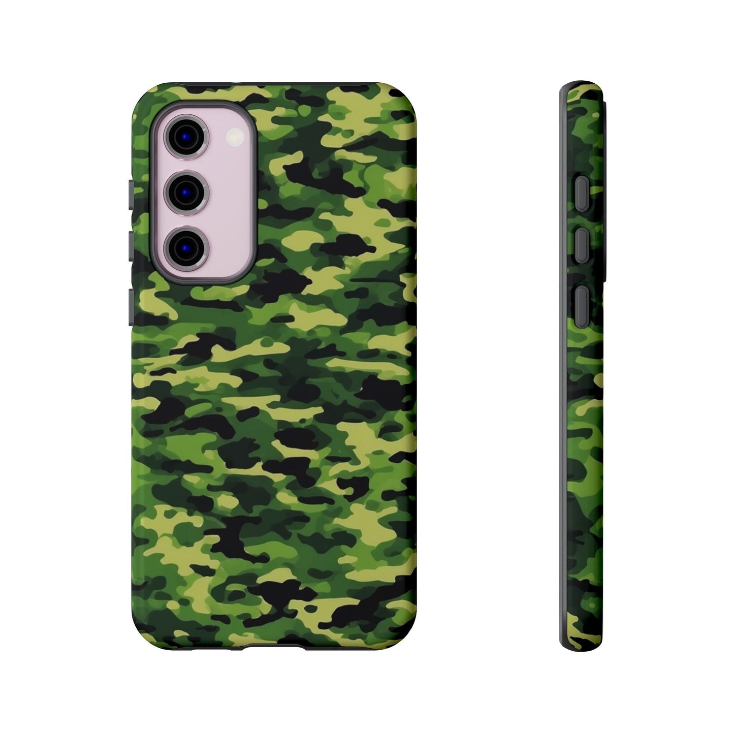 Green Woodland Camouflage – Samsung Galaxy Case, Tough Drop - Proof Design - BOGO Cases