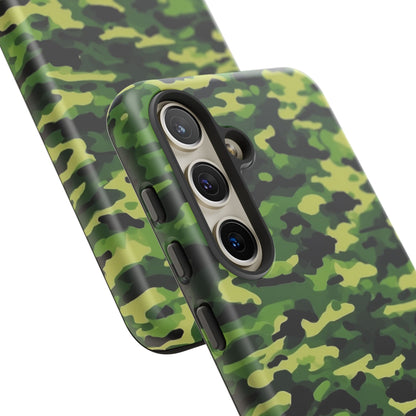 Green Woodland Camouflage – Samsung Galaxy Case, Tough Drop - Proof Design - BOGO Cases