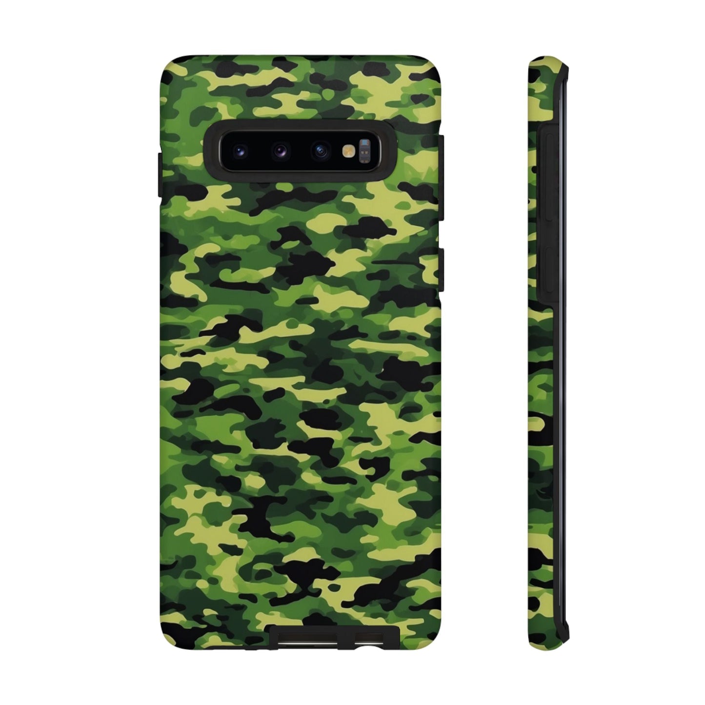 Green Woodland Camouflage – Samsung Galaxy Case, Tough Drop - Proof Design - BOGO Cases