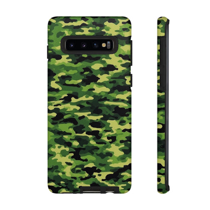 Green Woodland Camouflage – Samsung Galaxy Case, Tough Drop - Proof Design - BOGO Cases