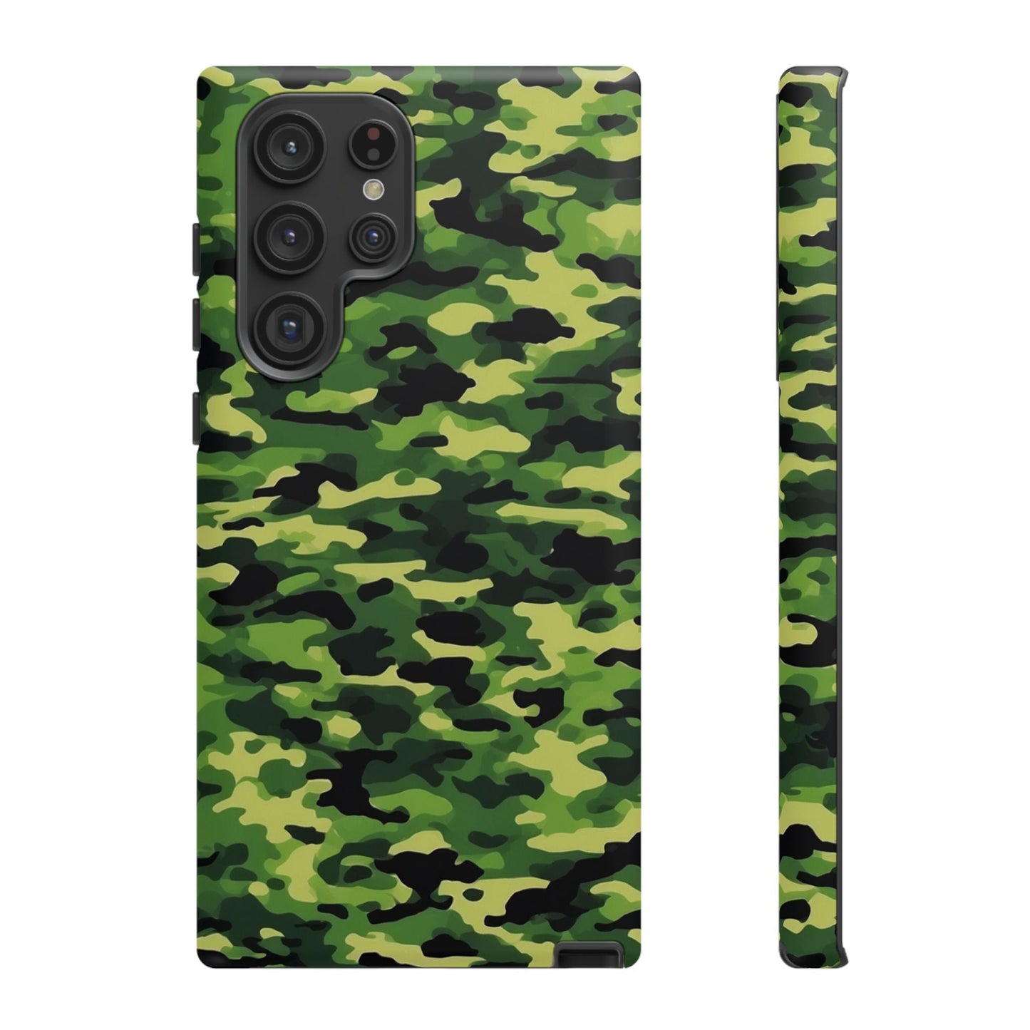 Green Woodland Camouflage – Samsung Galaxy Case, Tough Drop - Proof Design - BOGO Cases