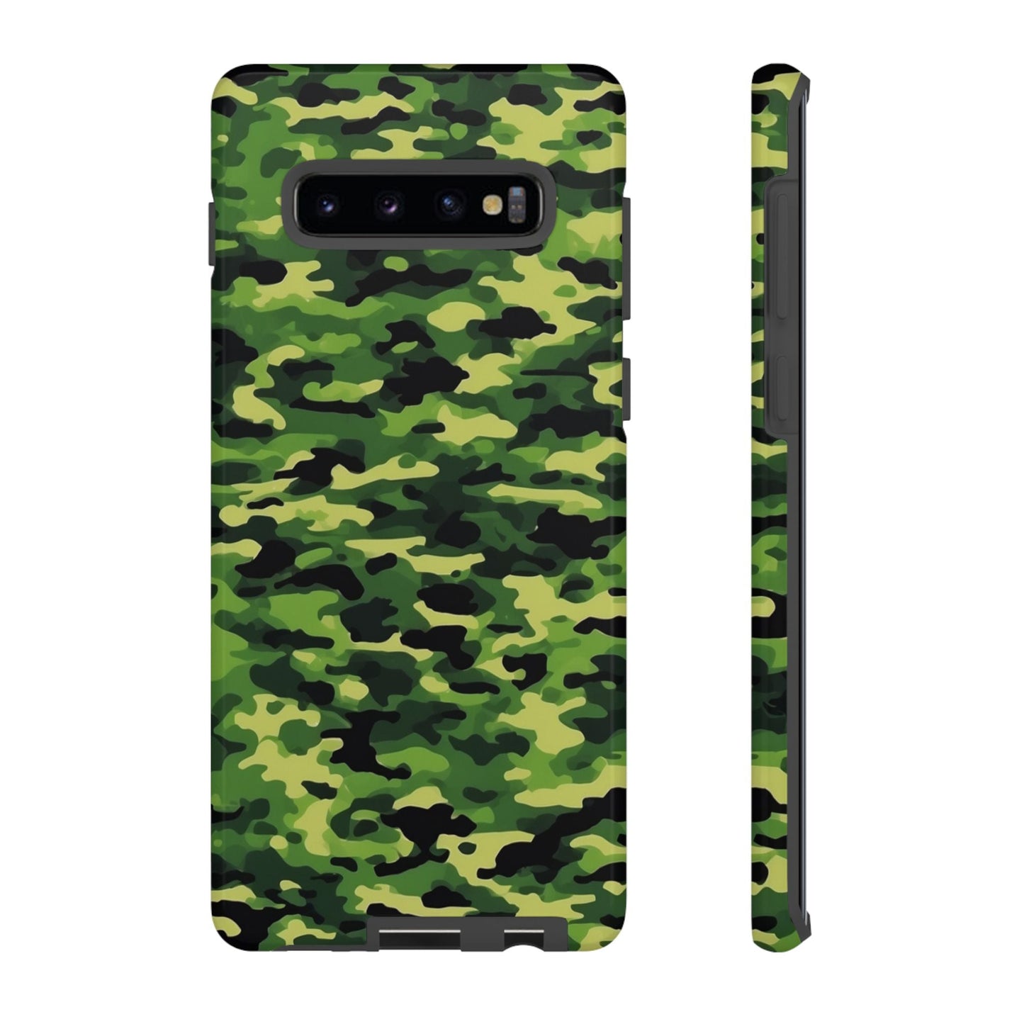 Green Woodland Camouflage – Samsung Galaxy Case, Tough Drop - Proof Design - BOGO Cases