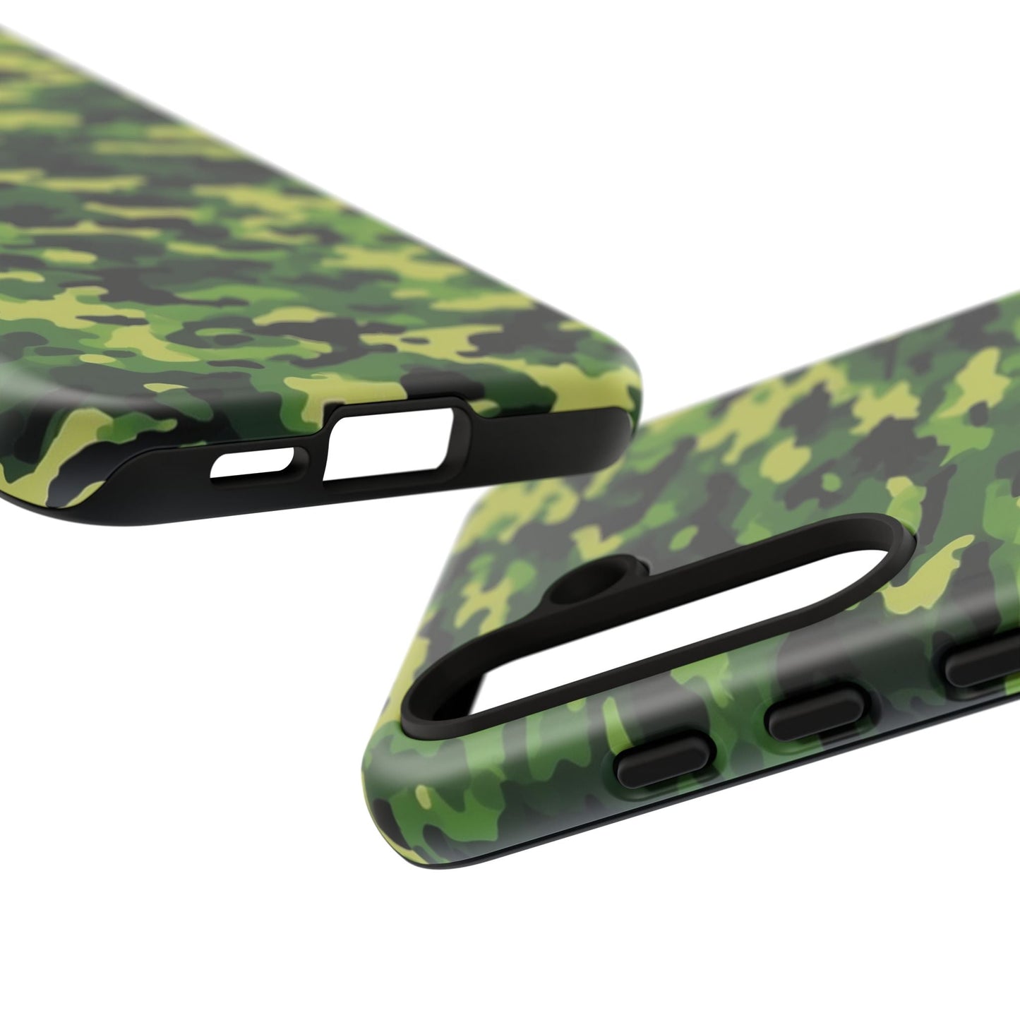Green Woodland Camouflage – Samsung Galaxy Case, Tough Drop - Proof Design - BOGO Cases