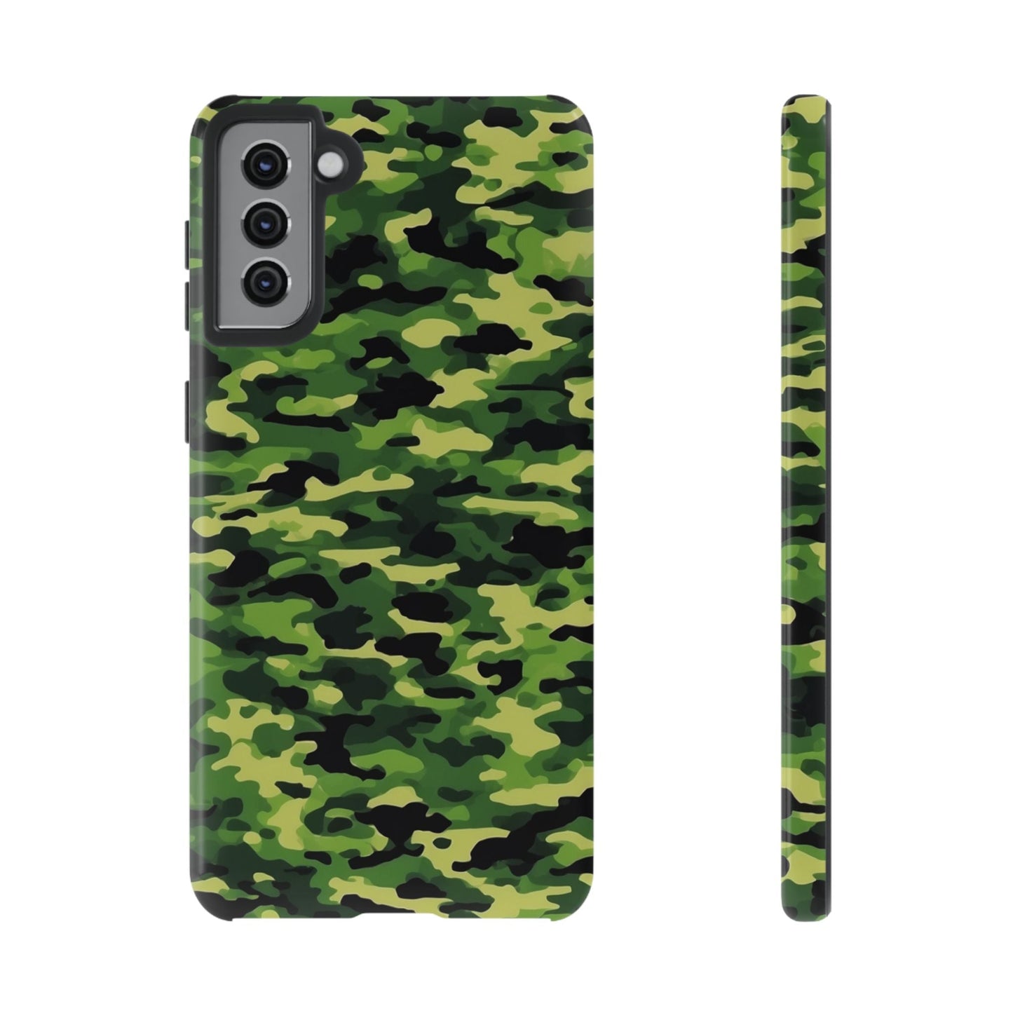 Green Woodland Camouflage – Samsung Galaxy Case, Tough Drop - Proof Design - BOGO Cases