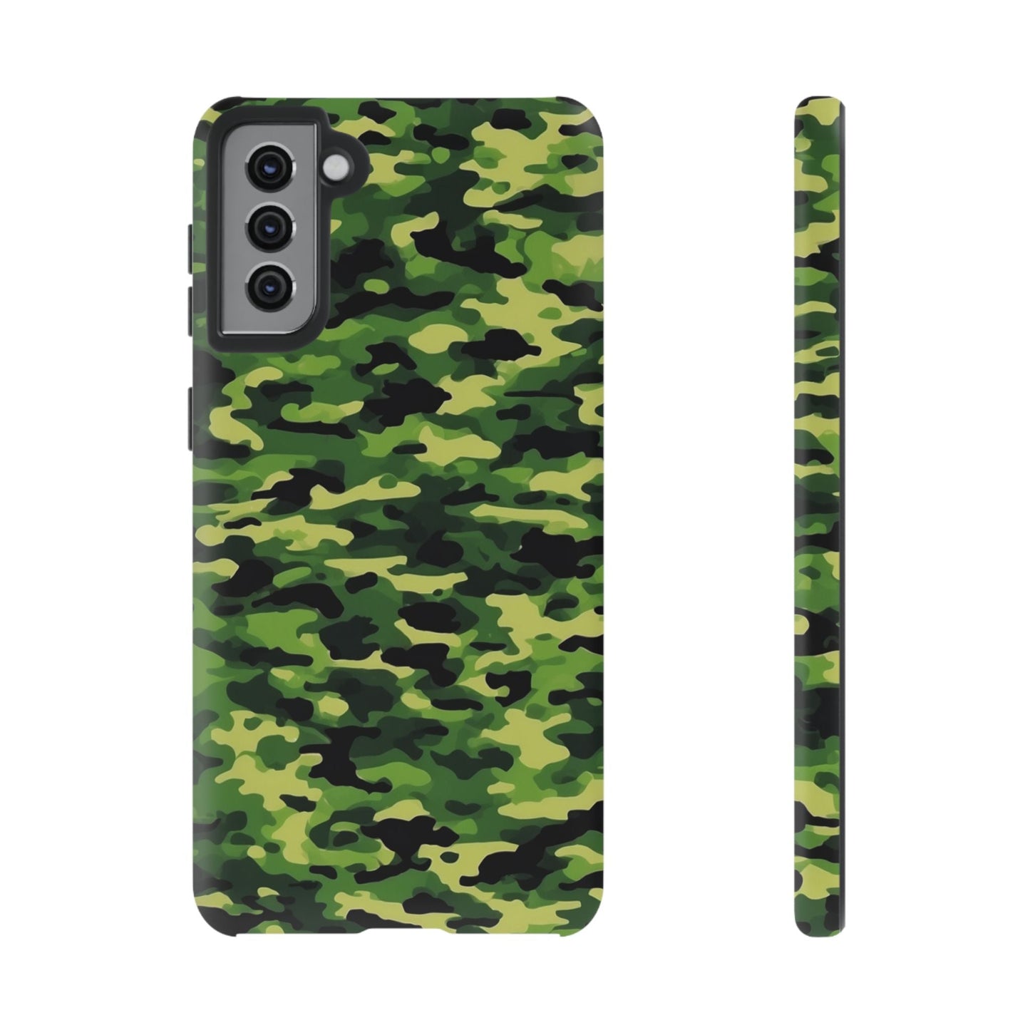 Green Woodland Camouflage – Samsung Galaxy Case, Tough Drop - Proof Design - BOGO Cases