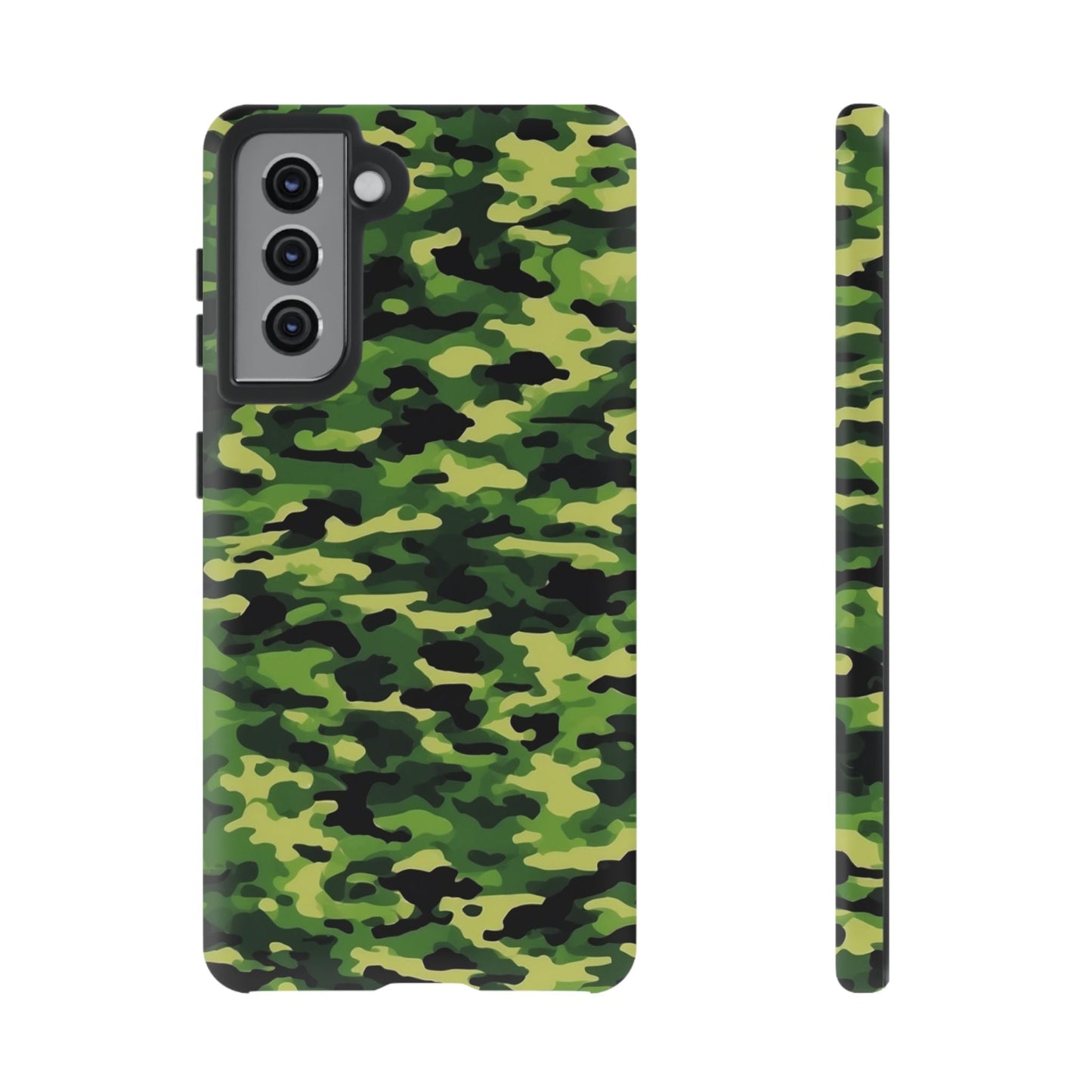 Green Woodland Camouflage – Samsung Galaxy Case, Tough Drop - Proof Design - BOGO Cases