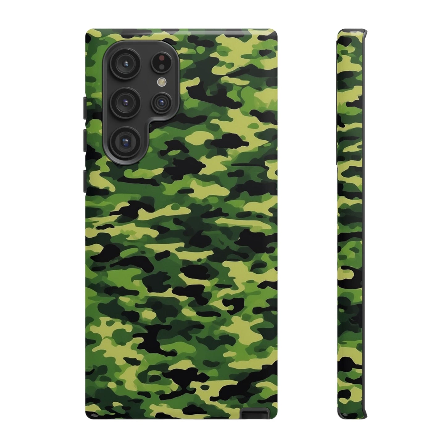 Green Woodland Camouflage – Samsung Galaxy Case, Tough Drop - Proof Design - BOGO Cases