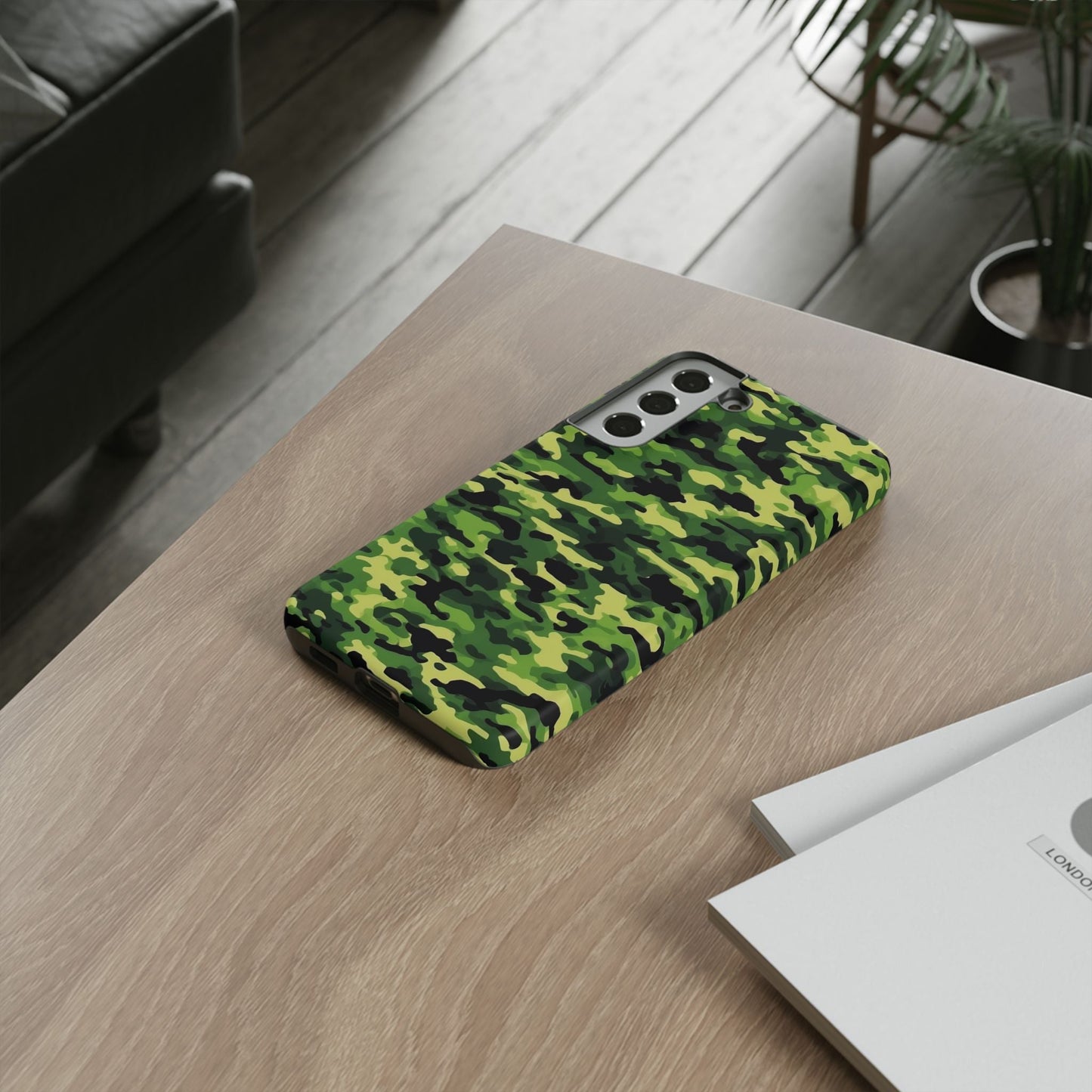 Green Woodland Camouflage – Samsung Galaxy Case, Tough Drop - Proof Design - BOGO Cases
