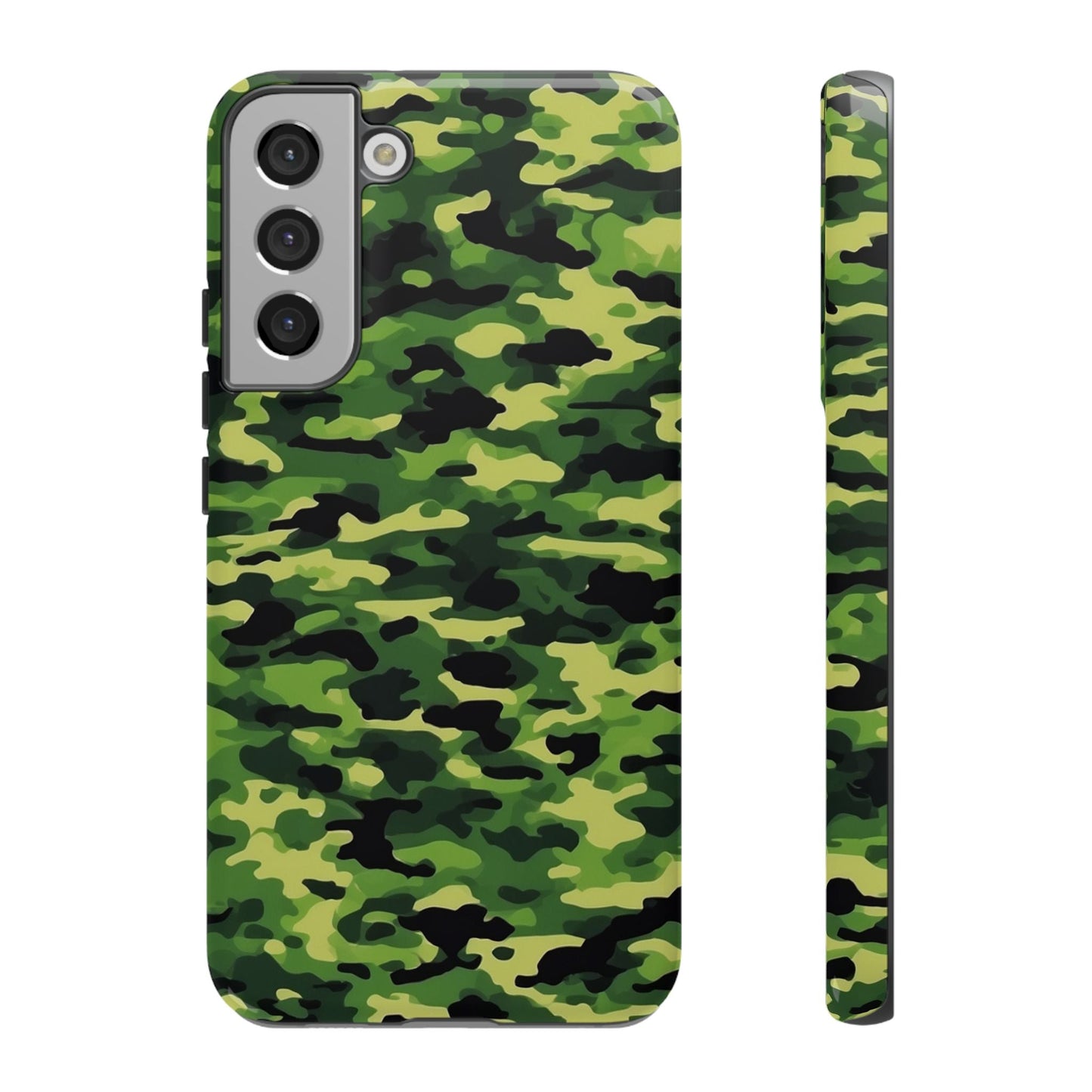 Green Woodland Camouflage – Samsung Galaxy Case, Tough Drop - Proof Design - BOGO Cases
