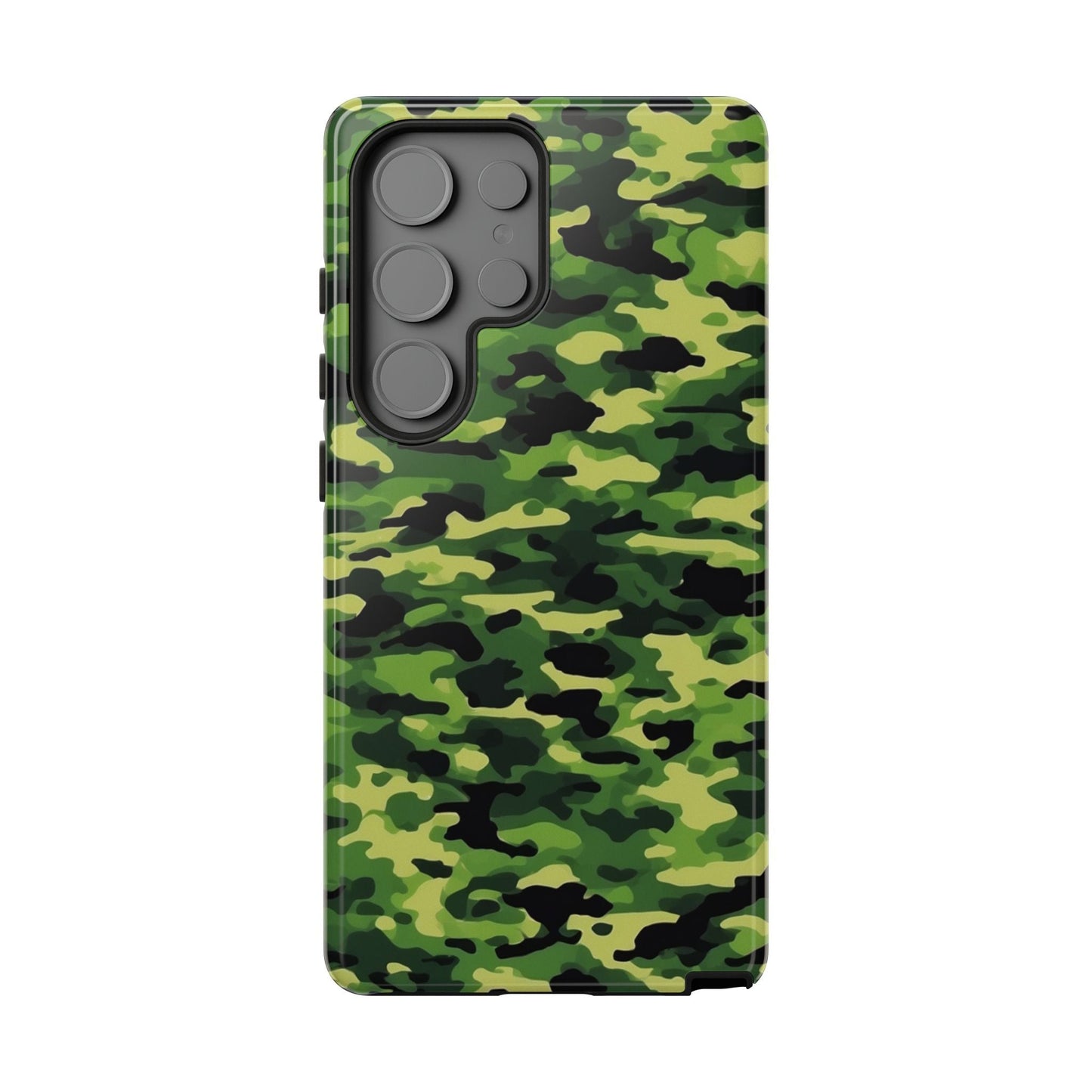 Green Woodland Camouflage – Samsung Galaxy Case, Tough Drop - Proof Design - BOGO Cases