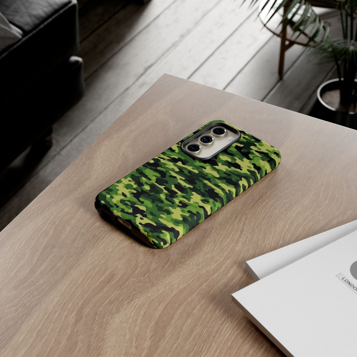 Green Woodland Camouflage – Samsung Galaxy Case, Tough Drop - Proof Design - BOGO Cases