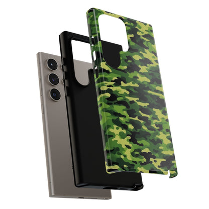 Green Woodland Camouflage – Samsung Galaxy Case, Tough Drop - Proof Design - BOGO Cases