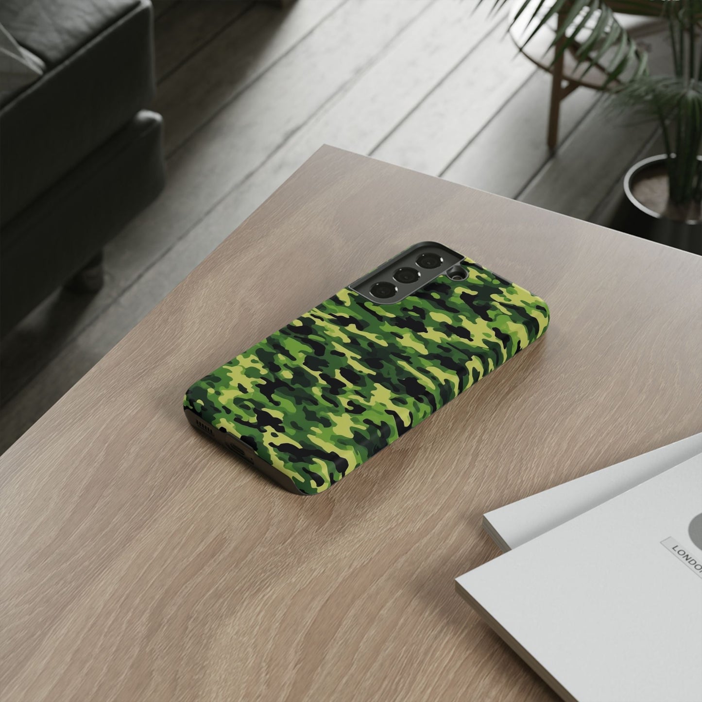 Green Woodland Camouflage – Samsung Galaxy Case, Tough Drop - Proof Design - BOGO Cases