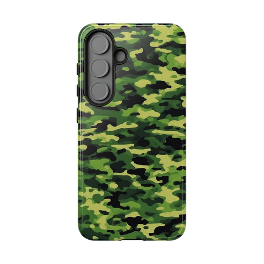 Green Woodland Camouflage – Samsung Galaxy Case, Tough Drop - Proof Design - BOGO Cases