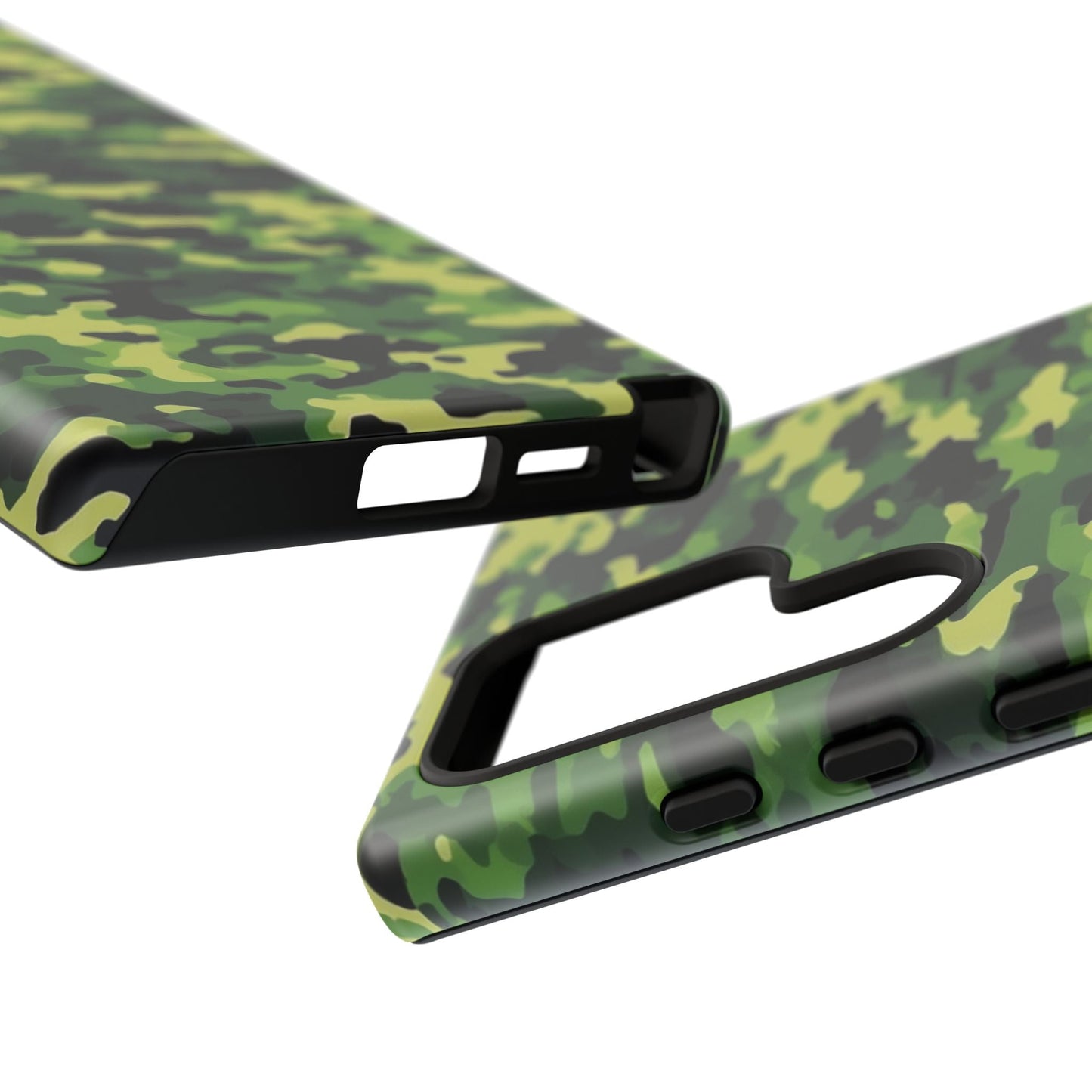 Green Woodland Camouflage – Samsung Galaxy Case, Tough Drop - Proof Design - BOGO Cases