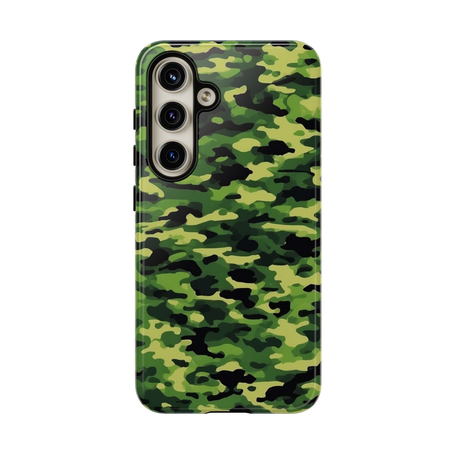 Green Woodland Camouflage – Samsung Galaxy Case, Tough Drop - Proof Design - BOGO Cases