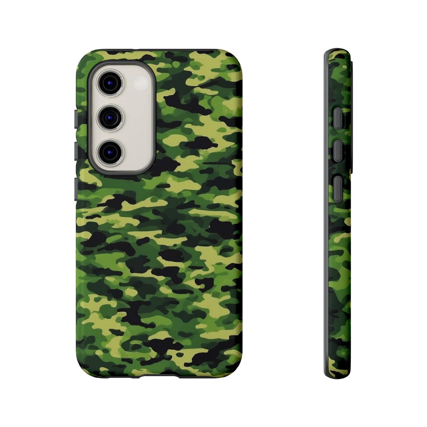 Green Woodland Camouflage – Samsung Galaxy Case, Tough Drop - Proof Design - BOGO Cases