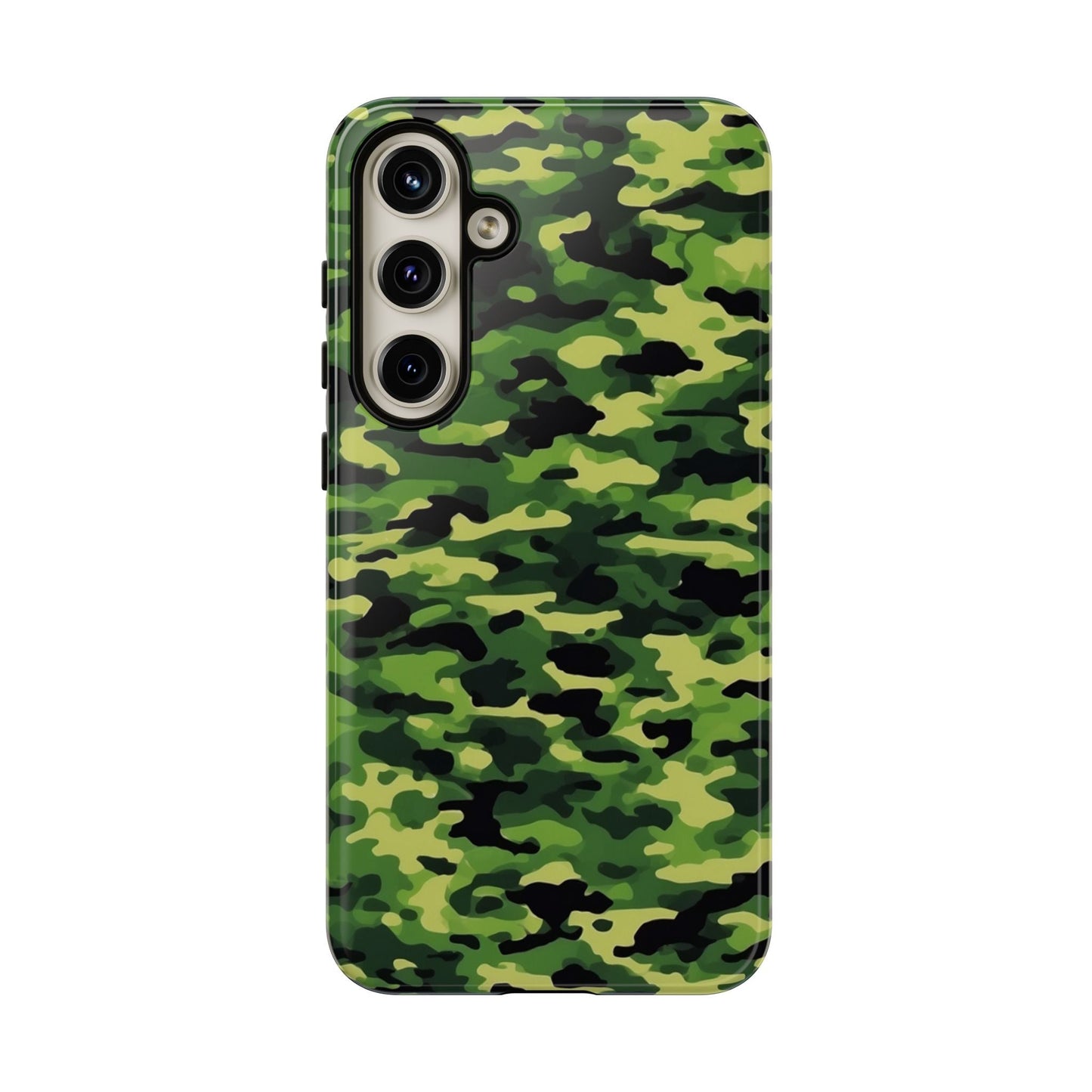 Green Woodland Camouflage – Samsung Galaxy Case, Tough Drop - Proof Design - BOGO Cases