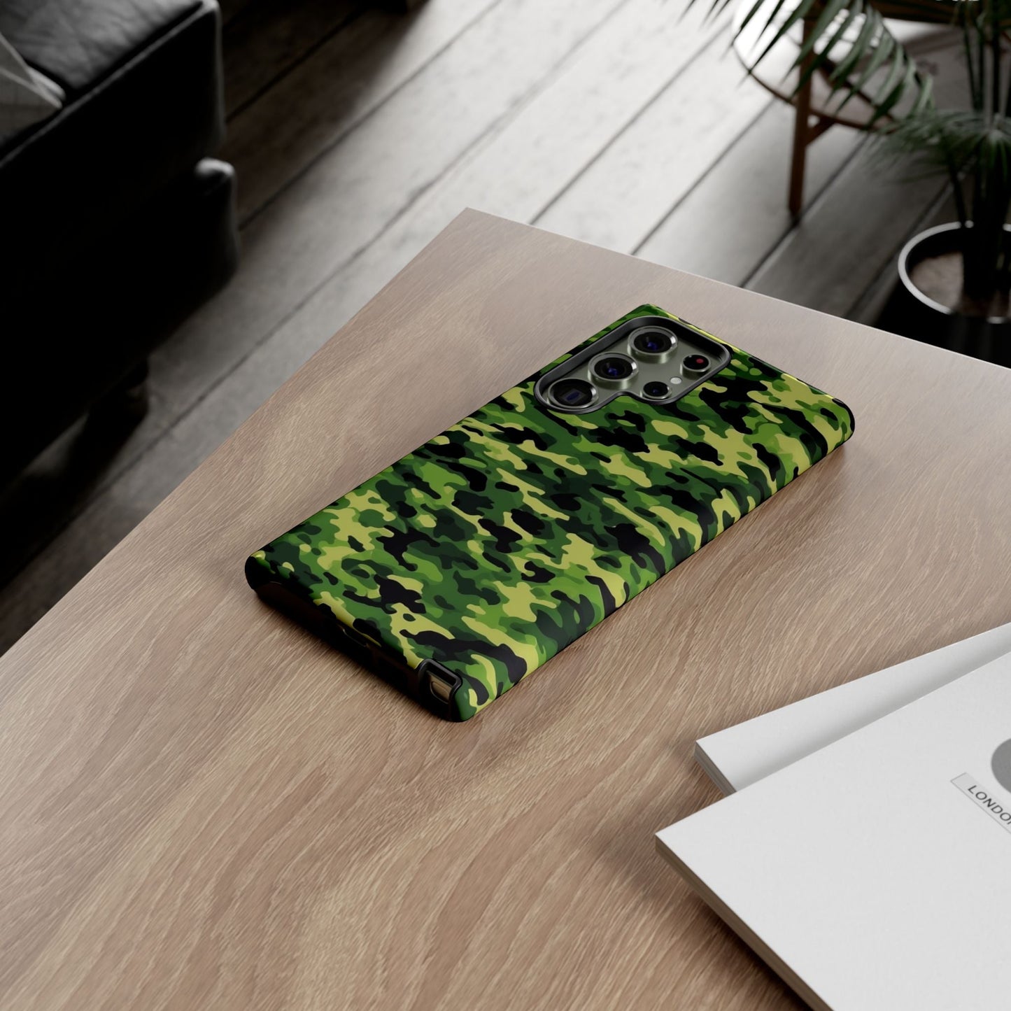Green Woodland Camouflage – Samsung Galaxy Case, Tough Drop - Proof Design - BOGO Cases
