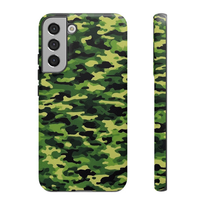 Green Woodland Camouflage – Samsung Galaxy Case, Tough Drop - Proof Design - BOGO Cases