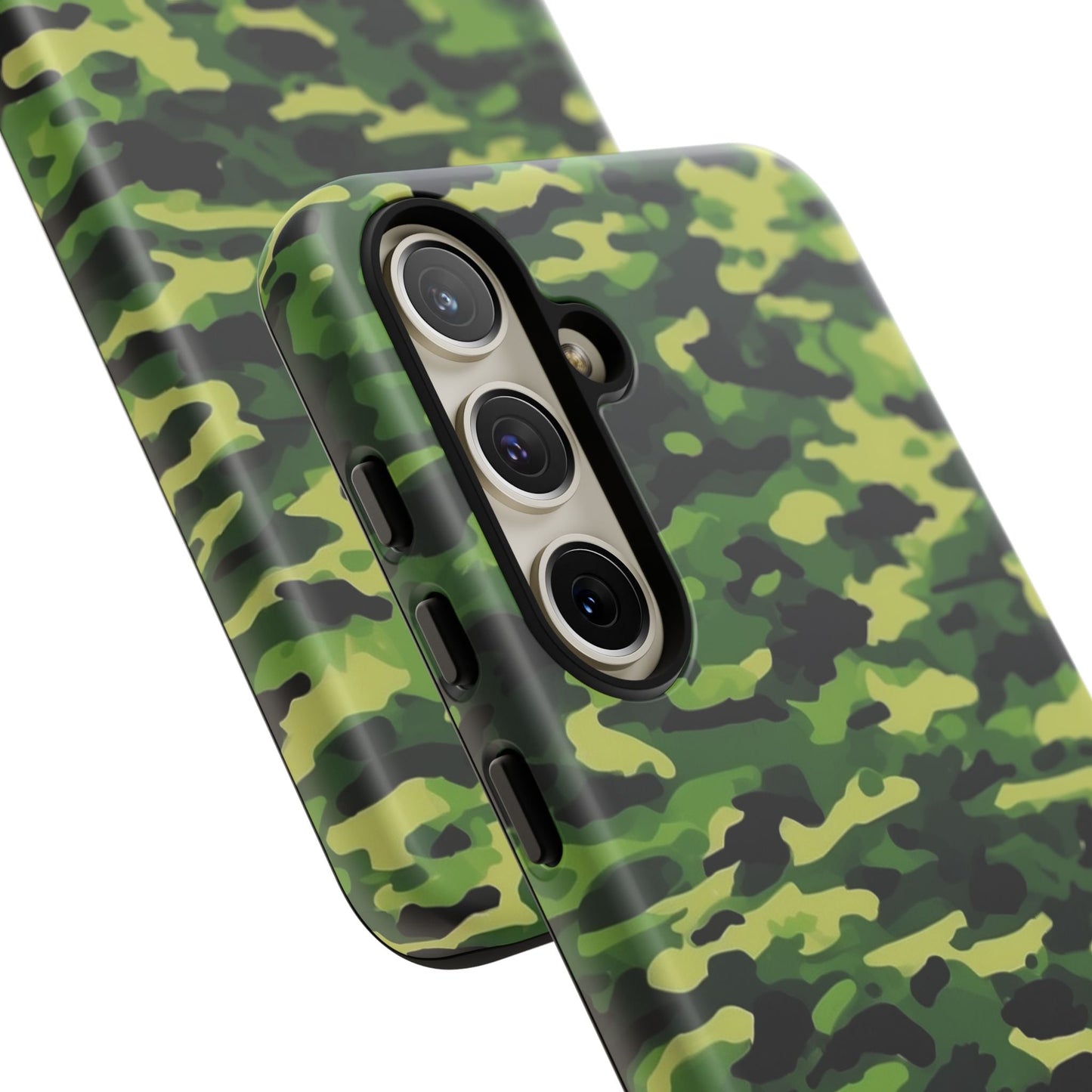 Green Woodland Camouflage – Samsung Galaxy Case, Tough Drop - Proof Design - BOGO Cases