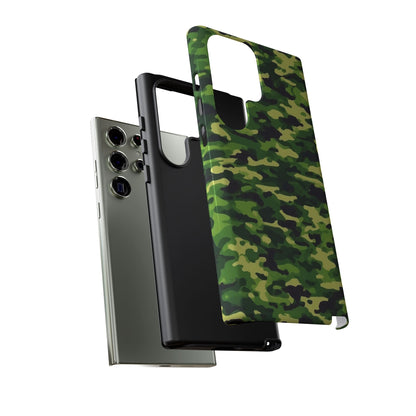 Green Woodland Camouflage – Samsung Galaxy Case, Tough Drop - Proof Design - BOGO Cases