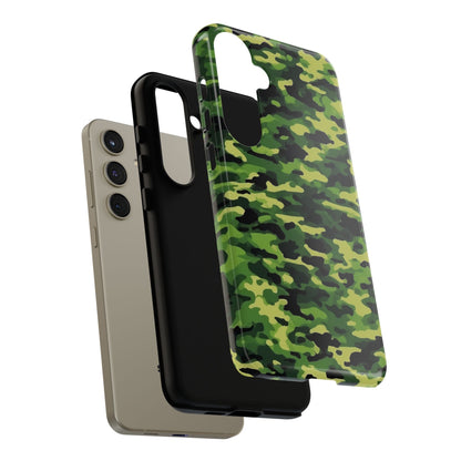 Green Woodland Camouflage – Samsung Galaxy Case, Tough Drop - Proof Design - BOGO Cases