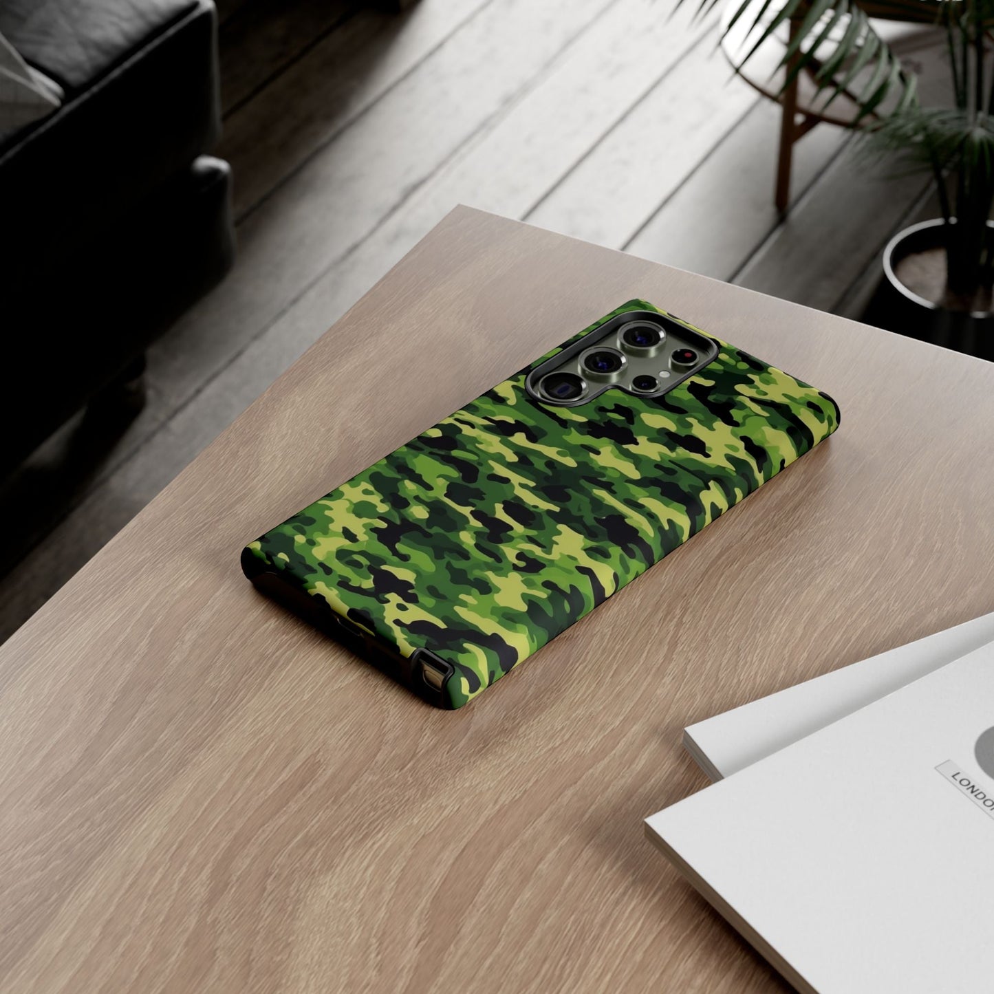 Green Woodland Camouflage – Samsung Galaxy Case, Tough Drop - Proof Design - BOGO Cases