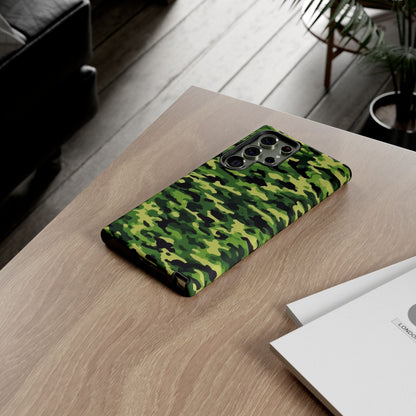 Green Woodland Camouflage – Samsung Galaxy Case, Tough Drop - Proof Design - BOGO Cases