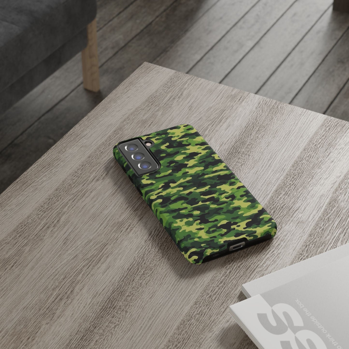 Green Woodland Camouflage – Samsung Galaxy Case, Tough Drop - Proof Design - BOGO Cases