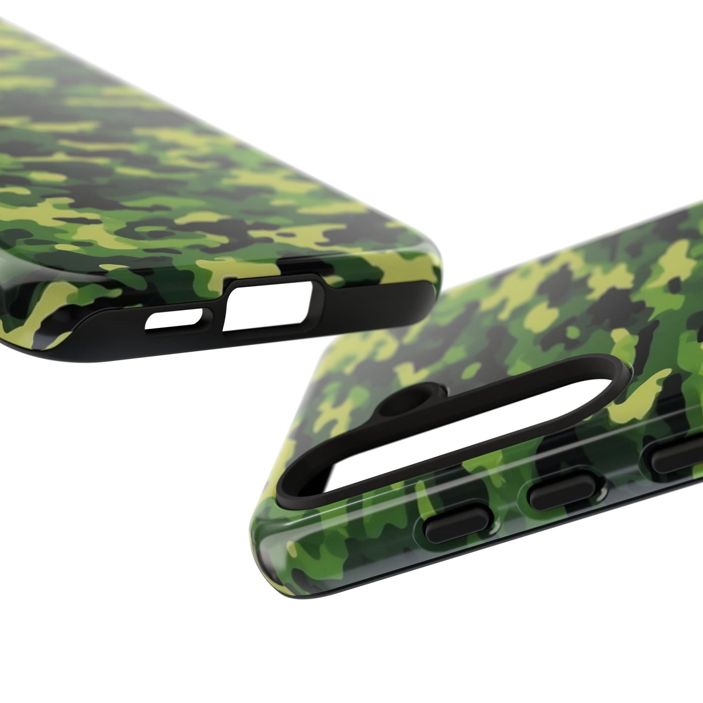 Green Woodland Camouflage – Samsung Galaxy Case, Tough Drop - Proof Design - BOGO Cases