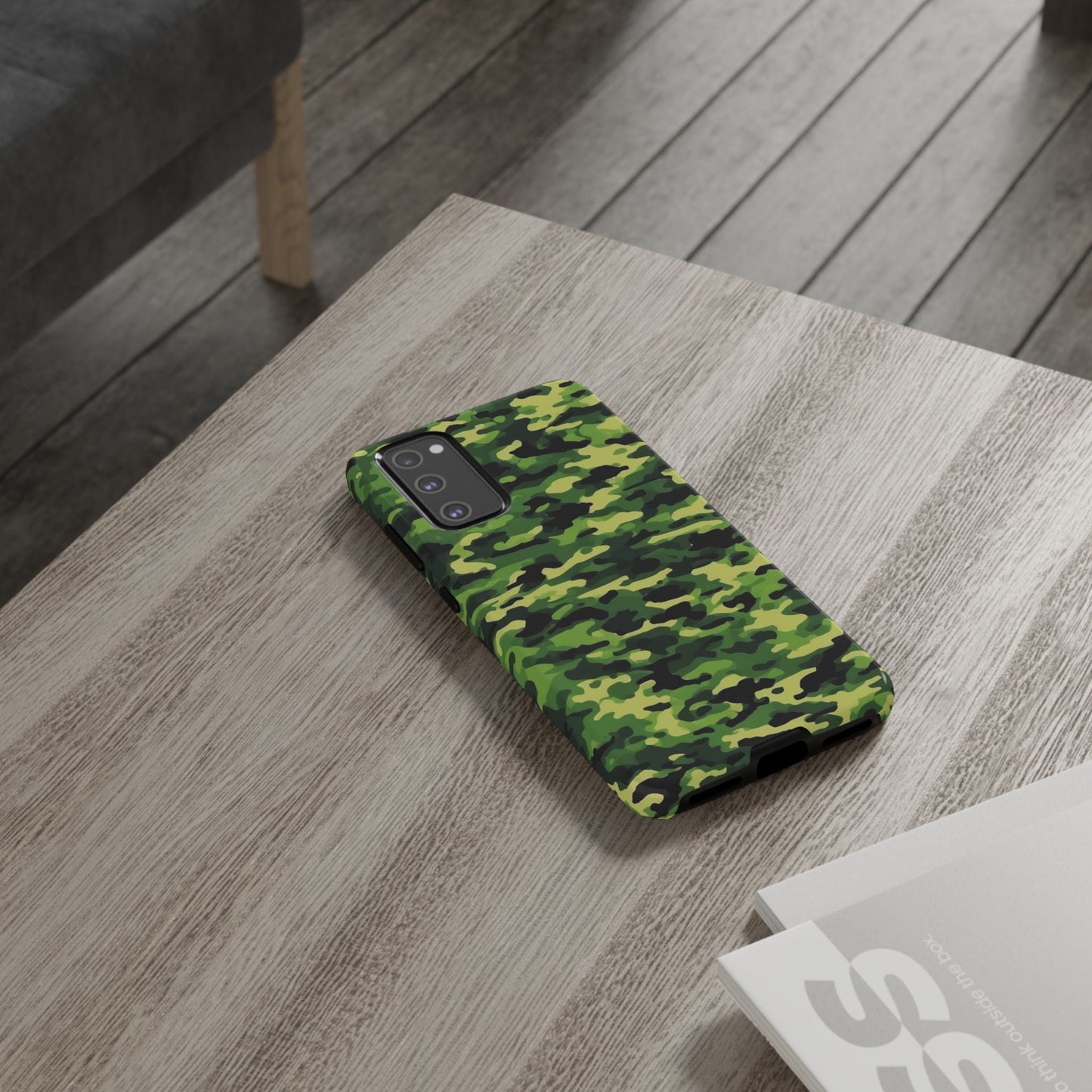 Green Woodland Camouflage – Samsung Galaxy Case, Tough Drop - Proof Design - BOGO Cases