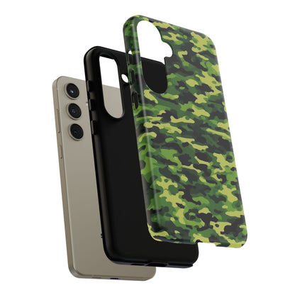 Green Woodland Camouflage – Samsung Galaxy Case, Tough Drop - Proof Design - BOGO Cases