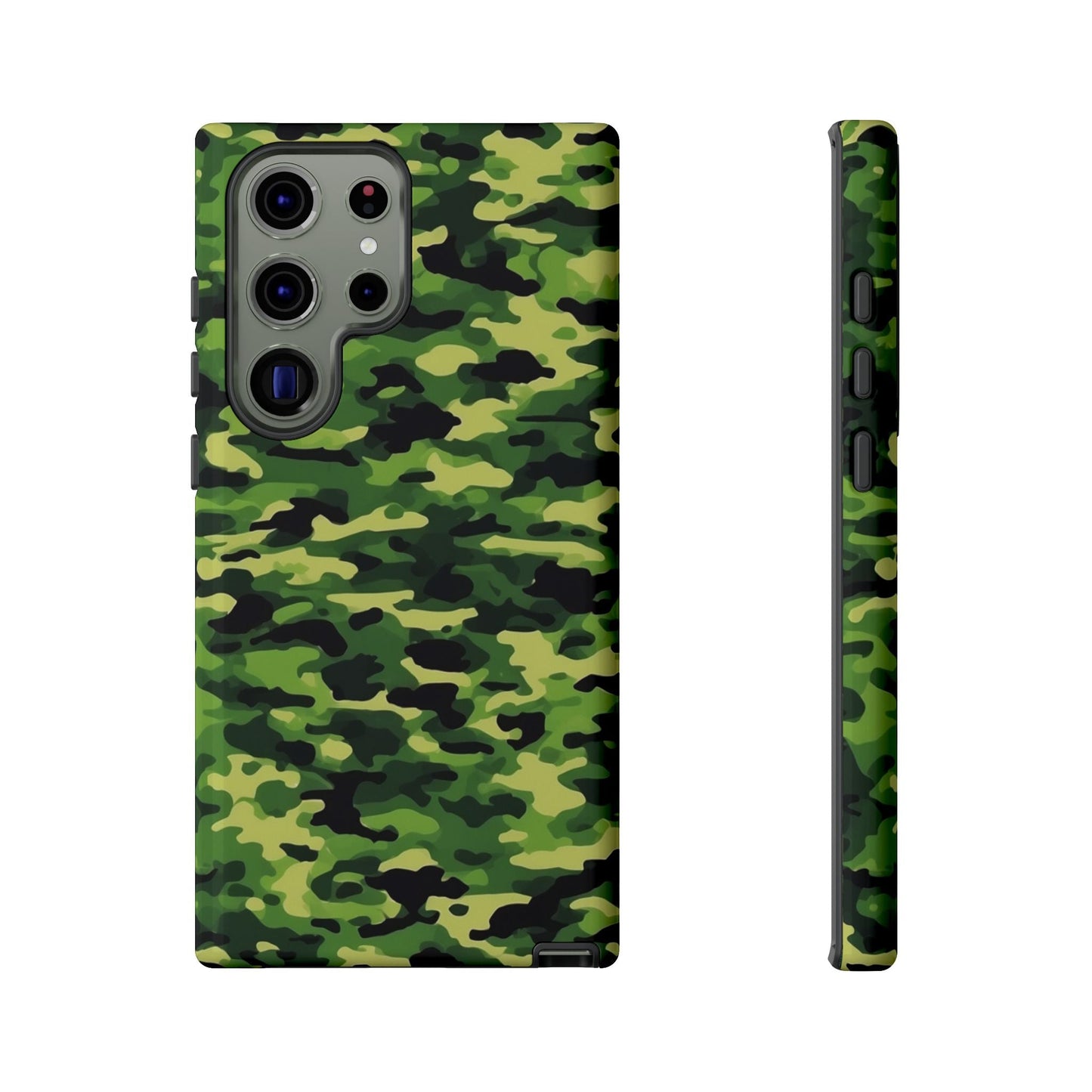Green Woodland Camouflage – Samsung Galaxy Case, Tough Drop - Proof Design - BOGO Cases