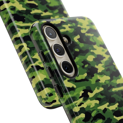 Green Woodland Camouflage – Samsung Galaxy Case, Tough Drop - Proof Design - BOGO Cases