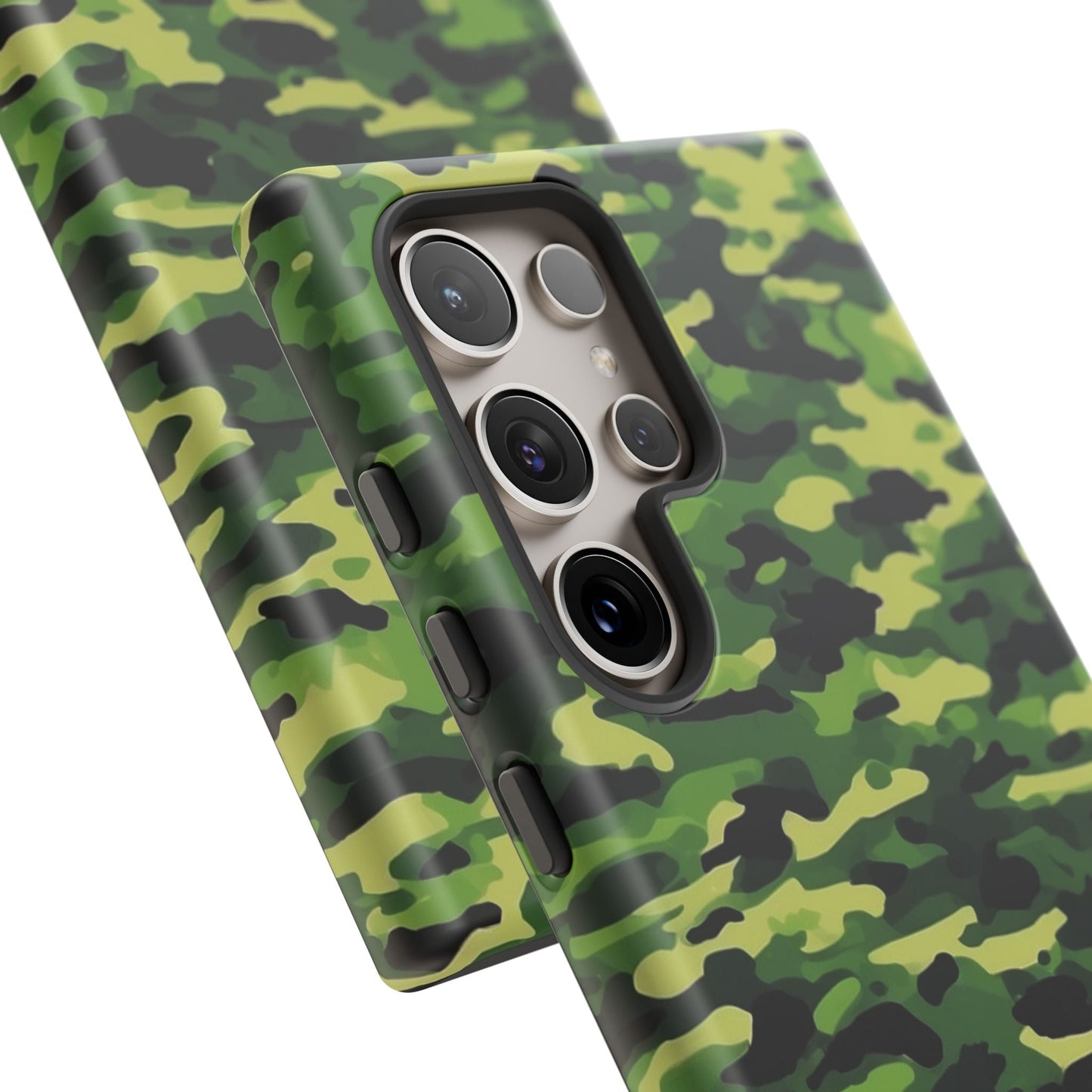 Green Woodland Camouflage – Samsung Galaxy Case, Tough Drop - Proof Design - BOGO Cases