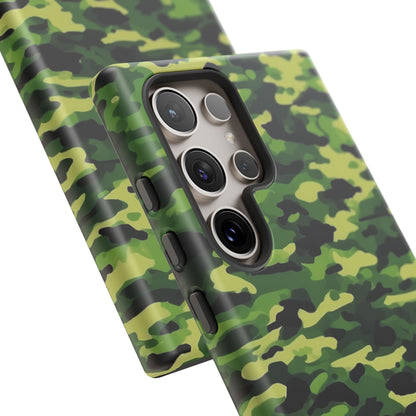 Green Woodland Camouflage – Samsung Galaxy Case, Tough Drop - Proof Design - BOGO Cases