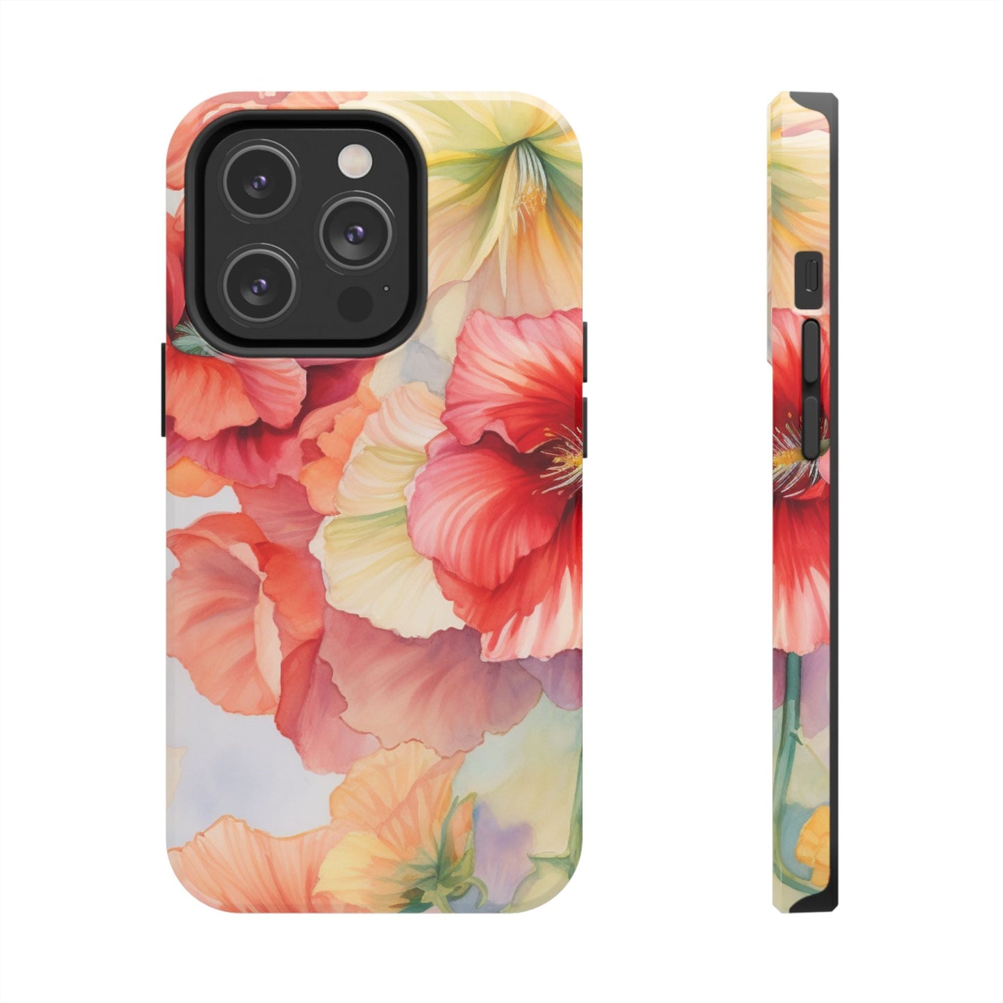 Gumamela Blush Pink Watercolor Floral – iPhone Series Case - BOGO Cases