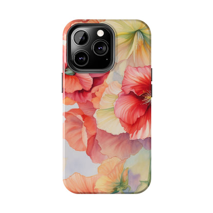 Gumamela Blush Pink Watercolor Floral – iPhone Series Case - BOGO Cases