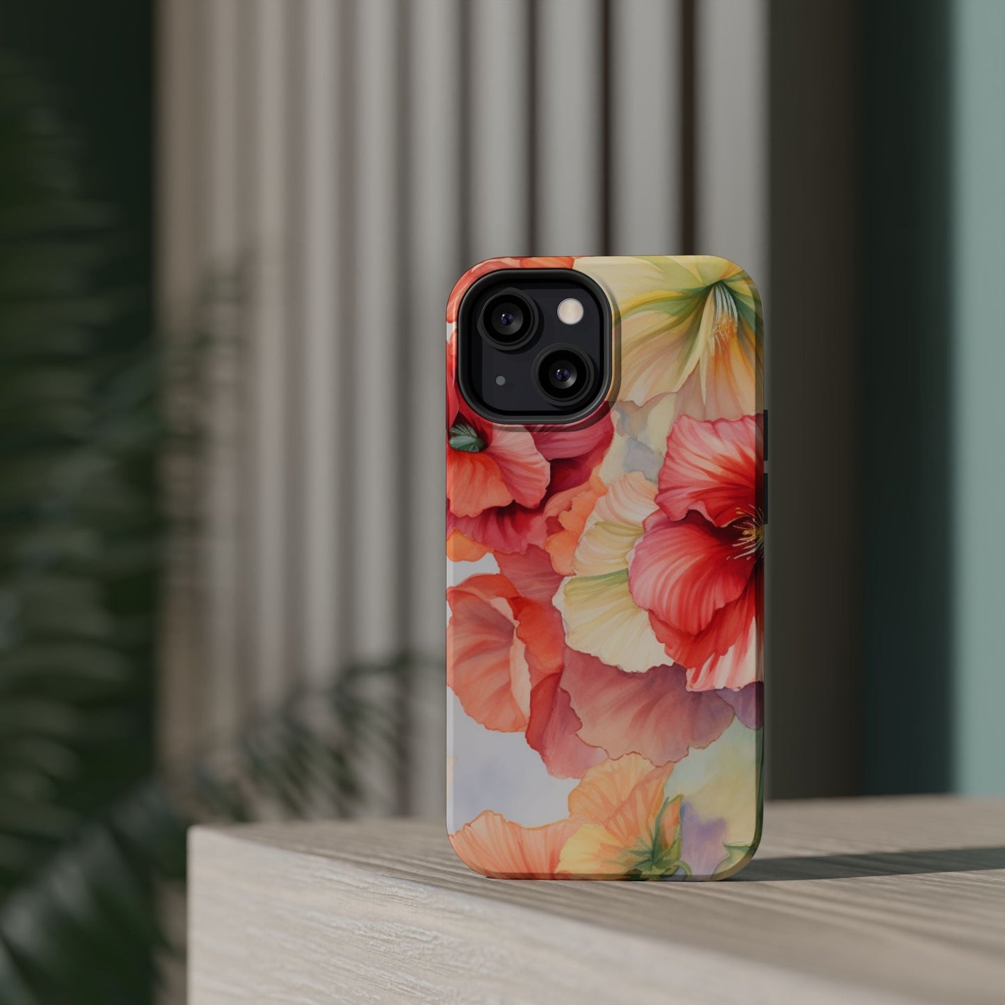 Gumamela Blush Pink Watercolor Floral – MagSafe Compatible iPhone Case - BOGO Cases