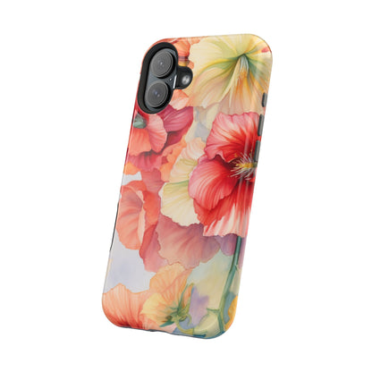 Gumamela Blush Pink Watercolor Floral – MagSafe Compatible iPhone Case - BOGO Cases