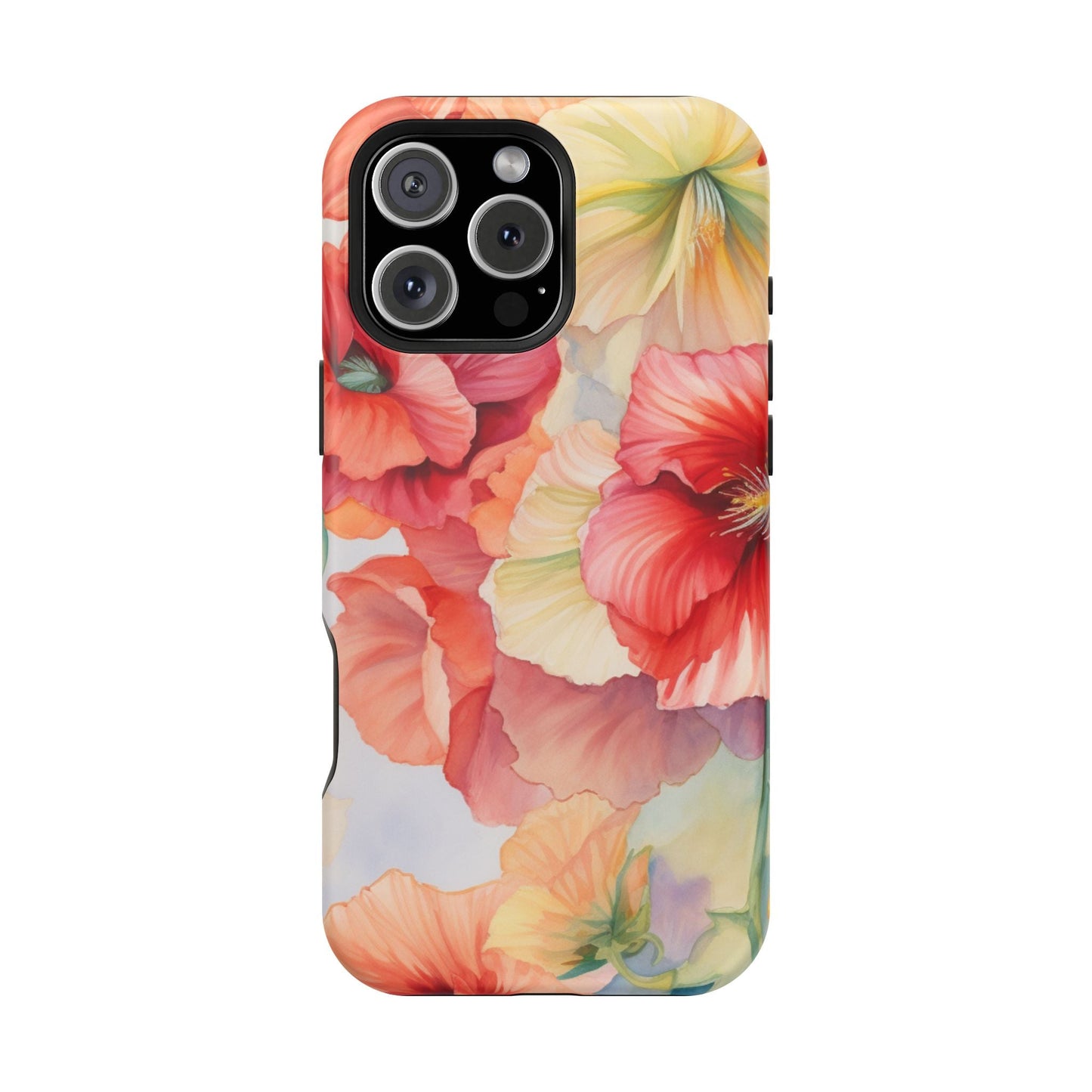 Gumamela Blush Pink Watercolor Floral – MagSafe Compatible iPhone Case - BOGO Cases