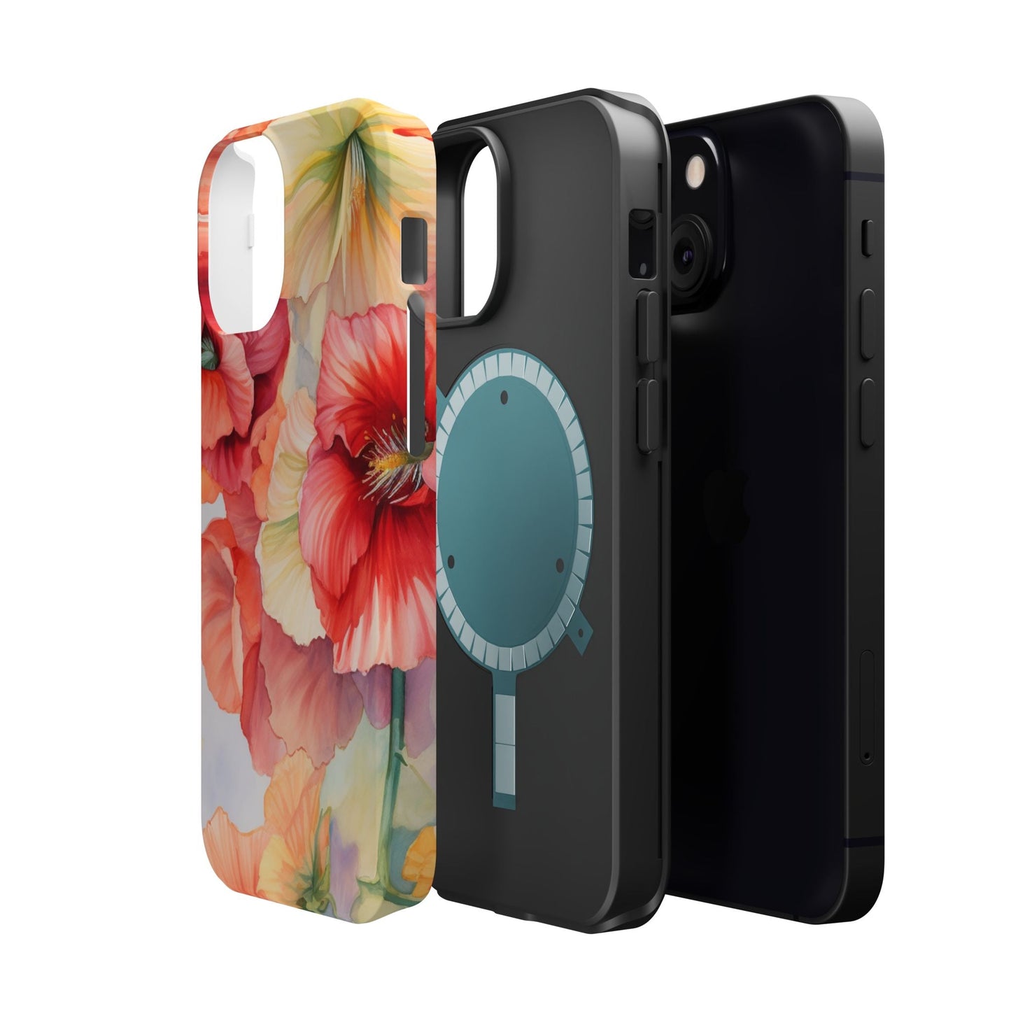 Gumamela Blush Pink Watercolor Floral – MagSafe Compatible iPhone Case - BOGO Cases