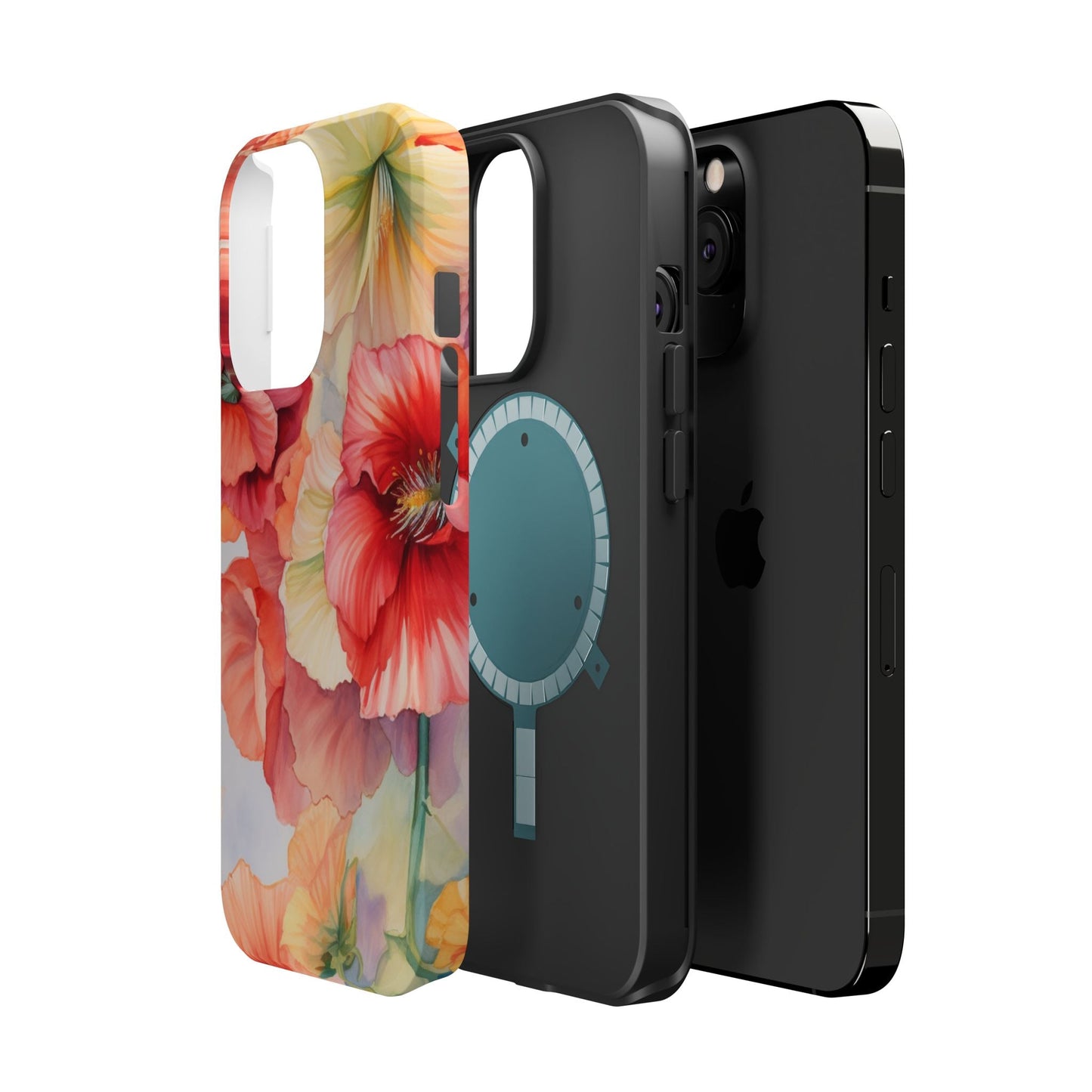 Gumamela Blush Pink Watercolor Floral – MagSafe Compatible iPhone Case - BOGO Cases