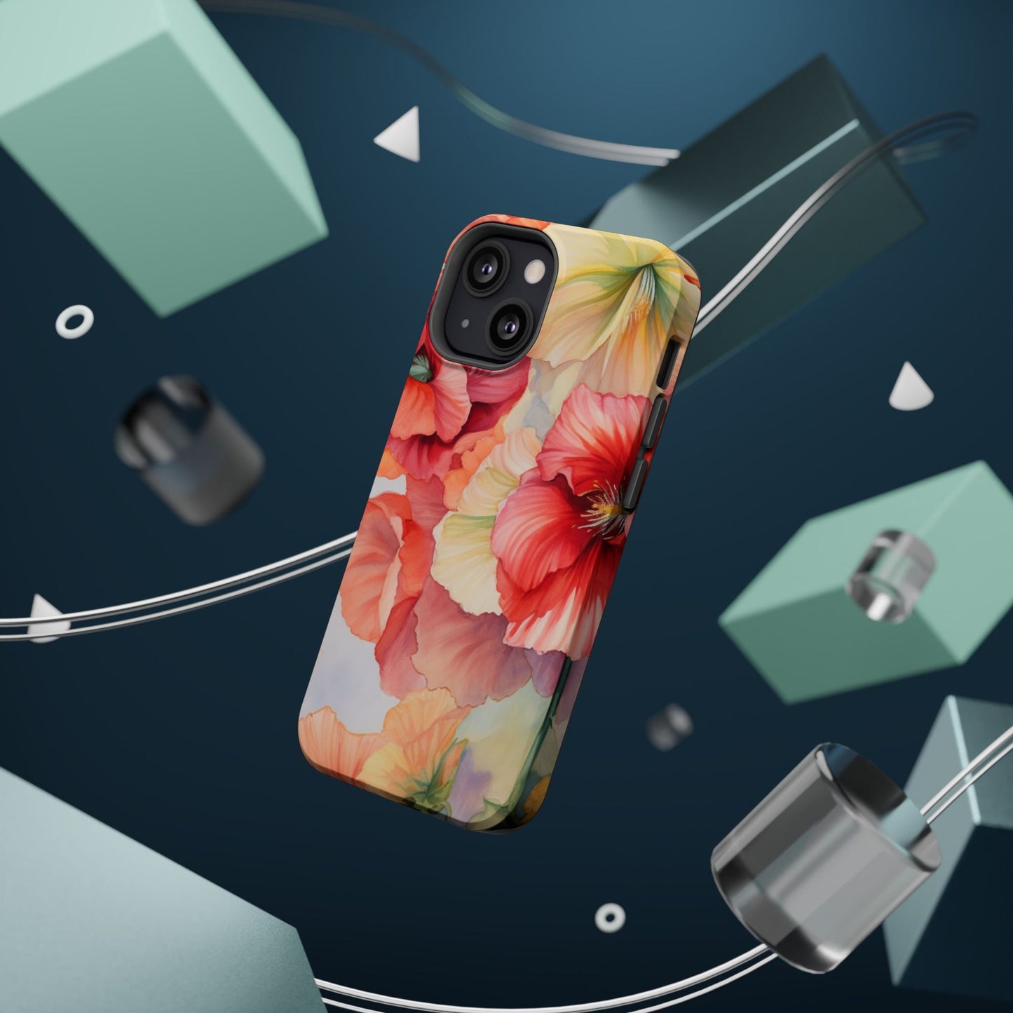 Gumamela Blush Pink Watercolor Floral – MagSafe Compatible iPhone Case - BOGO Cases