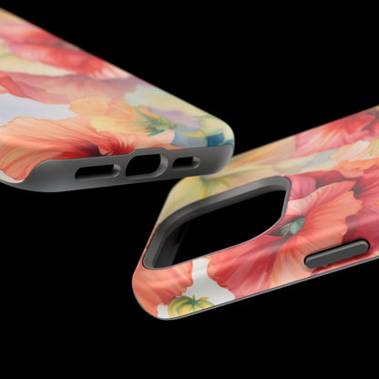 Gumamela Blush Pink Watercolor Floral – MagSafe Compatible iPhone Case - BOGO Cases