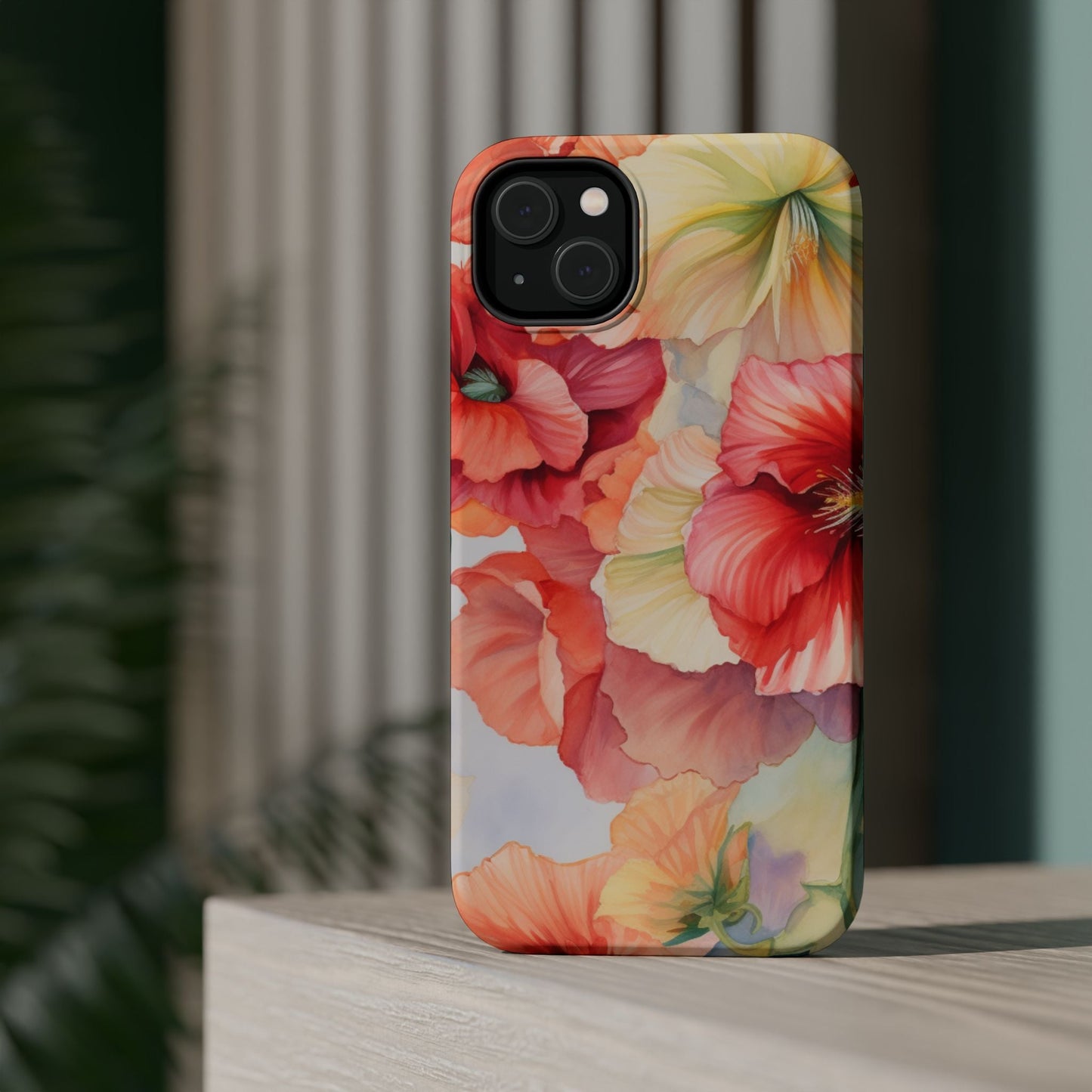 Gumamela Blush Pink Watercolor Floral – MagSafe Compatible iPhone Case - BOGO Cases